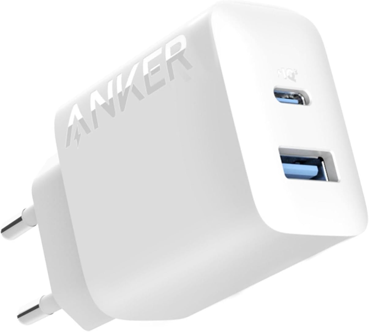 Anker 312 USB-C + USB-A 2 Bağlantı Noktalı 20W Şarj Cihazı, Beyaz - A2348