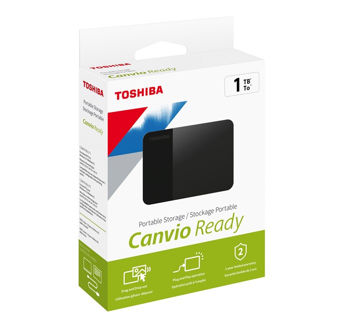Toshiba 1TB Canvio Ready 2.5" Gen1 USB 3.2 Harici Harddisk (HDTP310EK3AA)