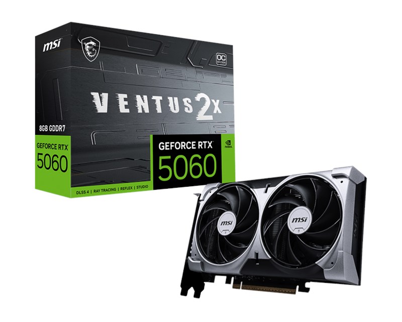 Msı VGA Geforce Rtx 5060 8g Ventus 2x Oc RTX5060 8gb Gddr7 128B DX12 Pcıe 5.0 X16 (3xdp 1xhdmı