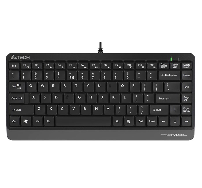 A4 Tech FK11 Q Usb Kablolu Mm Mini Gri Siyah Klavye 
