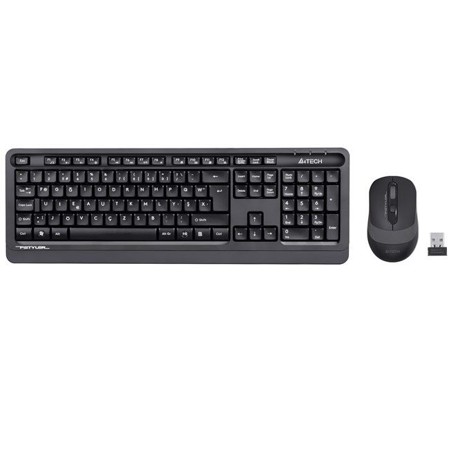 A4 Tech Fg1010F 2.4G Gri F Klavye Fn-Mm Klv+Optik Mouse Kablosuz Set