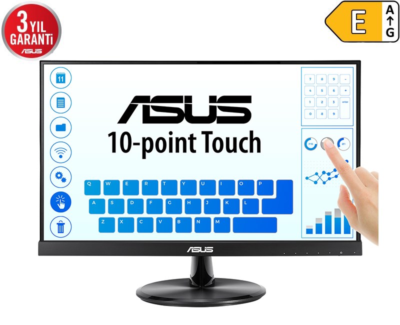 Asus 21.5" VT229H 5ms (HDMI+Analog) Full HD IPS Dokunmatik Monitör
