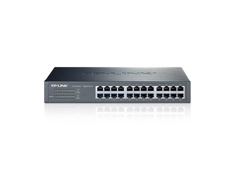 Tp-Link TL-SG1024D 24 Port 10-100-1000 Mbps Switch Çelik Kasa Rack Mount