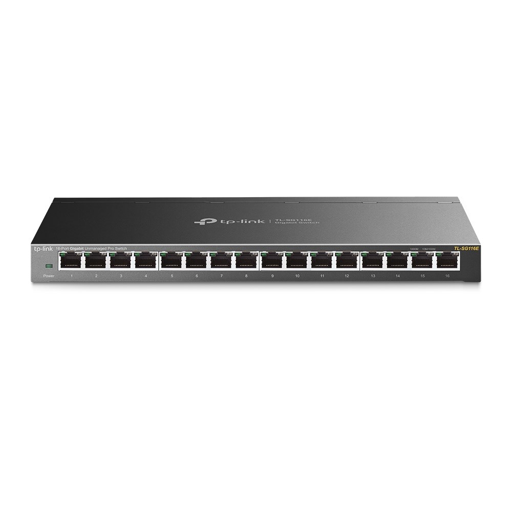 Tp-Link TL-SG116E 16 Port 10-100-1000 Mbps Easy Smart Switch Çelik Kasa