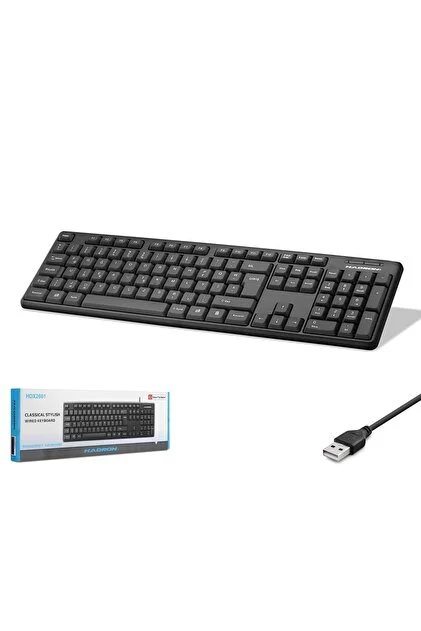 HADRON HDX2603 Standart Klavye Siyah