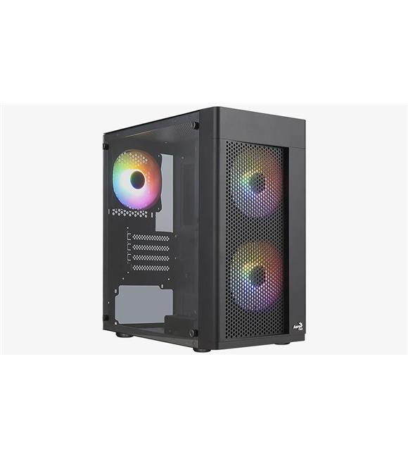 Aerocool-AE HEXFR 500 Hexform 500W 3x120mm FRGB USB 3.0 Mini Tower Kasa