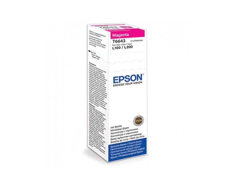 Epson T6643 Magenta Kırmızı Şişe Mürekkep T66434A