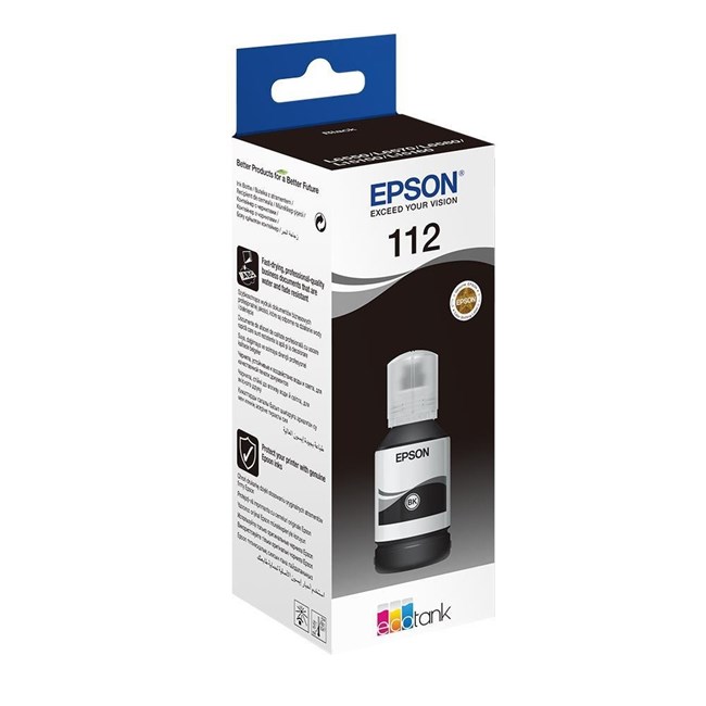 Epson 112  Black Siyah Şişe Mürekkep C13T06C14A