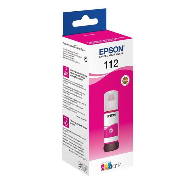 Epson 112  Magenta Kırmızı Şişe Mürekkep 13T06C34A